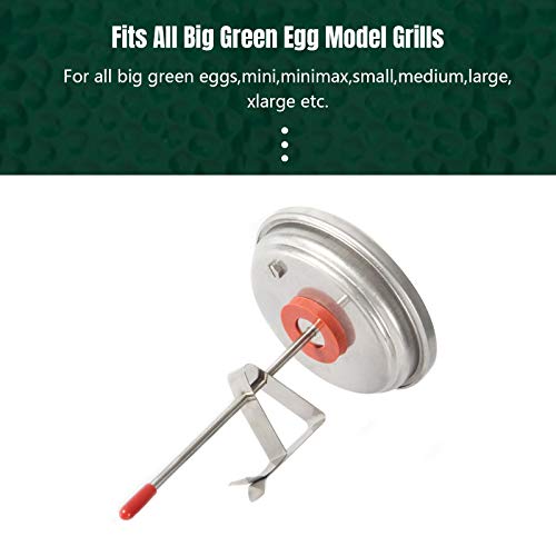 KAMaster Upgrade Replacement Thermometer for Big Green Egg 150-900°F 3.3"Large Face Stainless Steel Grill Temperature Cooking Thermometer for Big Green Egg Accessories Waterproof and No-Fog Glass Lens