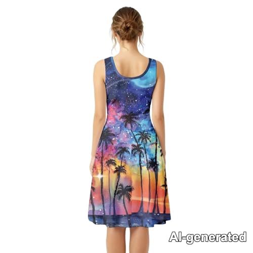 Image of Hawaii Matching Couple Outfits Husband and Wife Clothing Fashionable Mens Casual Shirts Hawaii Dress with Soft Fabric