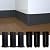 COUKIU Self Adhesive Baseboard Corner Blocks, 4inch(Width)3 Inner + 3 Outer Corners-Connector Between The Wall Base Cove Base Rubber Moulding Trim, Perfect Match for Our S100 Baseboard(Black)