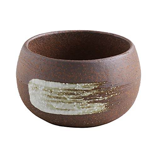 Wazakura Banko Series Pot à Bonsaï et Plante en Céramique Fait à la Main 10 cm, Fabriqué au Japon, Petit Pot de Fleurs Rond, Mini Cactus et Bol à Plantes – Blanc