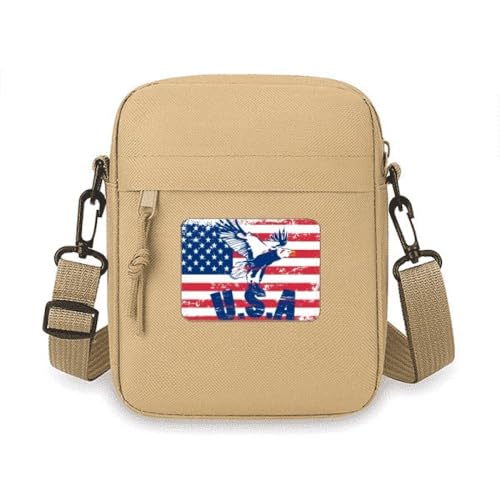 Sac à bandoulière ameflag finitions soignées motif aigle royal