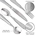 Linelax Weighted Utensils for Tremors and Parkinsons - 5 Piece Heavy Weight Steel Silverware Set of Knife, 2 Forks, Teaspoon and Soup Spoon - Adaptive Eating Flatware Helps Hand Tremor, Parkinson