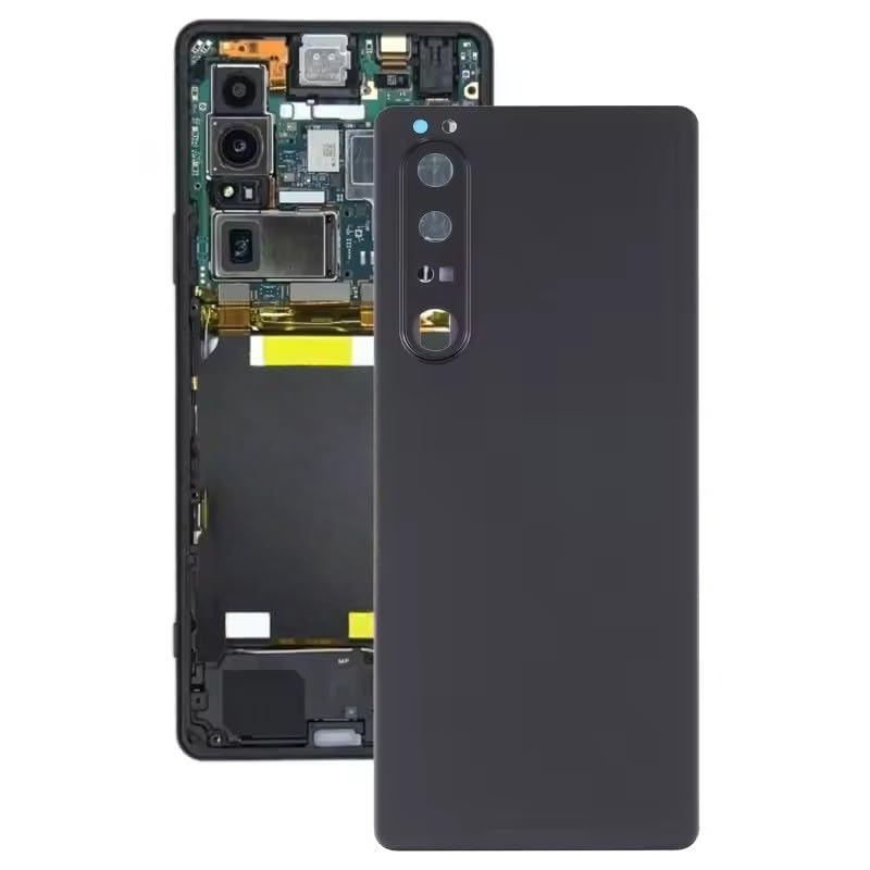 Cache Batterie Sony Xperia 1 III XQ-BC72 Noir, Coque Arrière de Remplacement