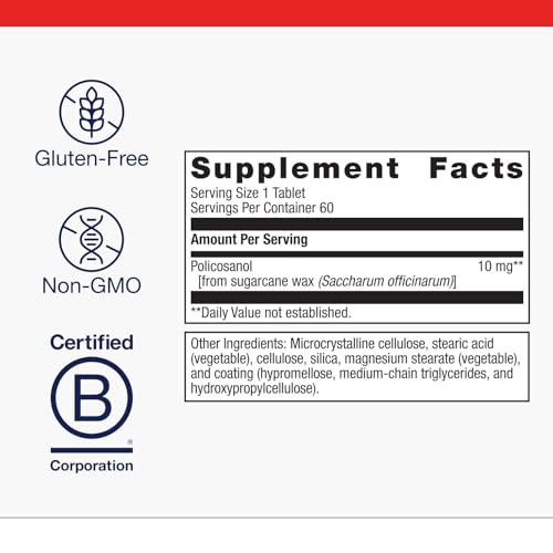 Metagenics Cholarest SC - Policosanol Supplement for Blood Flow & Cardiovascular Support - Supports Healthy Blood Lipids Already in Normal Range - Non-GMO, Gluten-Free - cGMP Certified - 60 Tablets - Image 3