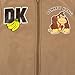 Nintendo Donkey Kong Boys Bomber Jacket Super Zip Up Jacket for Big and Little Kids Donkey Kong Varsity Jacket Casual Coat (Brown Size 7)