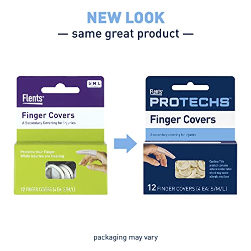 Image of Flents First Aid Finger Cots, 108 Count, Protects Finger While Healing From Injury (3 Packs of 36), Tan (F414-436-3)