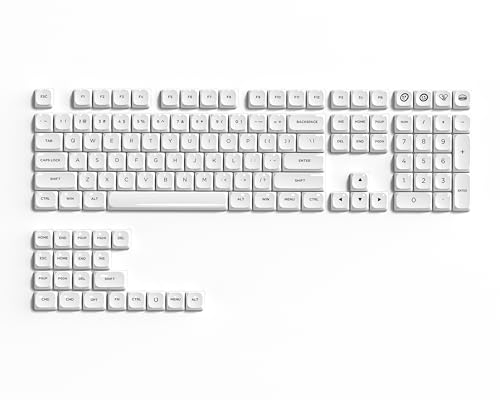 Womier ロープロファイル PBT キーキャップ 129キー フルセット、60% 65% 75% 100% キーボード対応、Cherry Gateron MX スイッチ互換