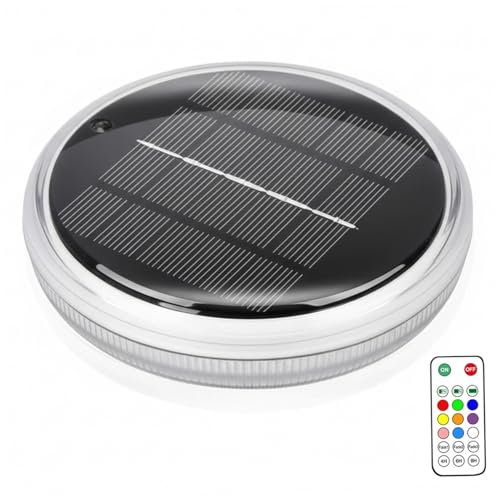 Lampe solaire de piscine télécommandée pour illuminer facilement un grand bassin hors sol