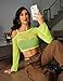 Avidlove Rave Outfits for Women Halloween Tops Neon Shirts Fishnet Crop Tops Sheer Mesh Top Concert Party Clubwear