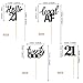 24 PCS 21st Birthday Cupcake Toppers legal Hello 21 Twenty One Cupcake Picks 21st Birthday Cake Decorations Supplies Black