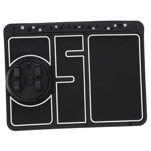 Mikikit Non Slip Dashboard Pad with Parking Card Rotating Car Phone Holder Durable Material Temporary Display for Easy Viewing Day Night