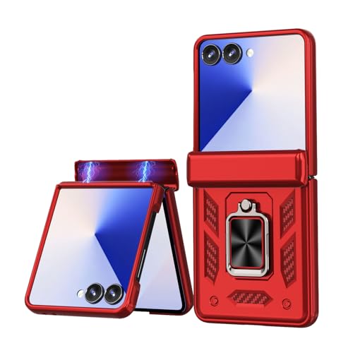 Coque Samsung Galaxy Z Flip 7 antichoc rouge protection intégrale robuste charnière anneau