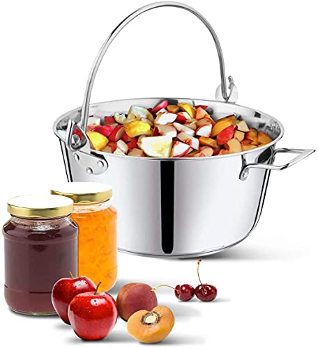 Penguin Home® 3820 Professional Jam Maslin Pan-Capacity of 4.5 litres Induction Safe-Suitable for All Hobs-Diameter-24 cm, Stainless Steel, Aluminium, 4.5 liters, Silver 4 Gallery Image