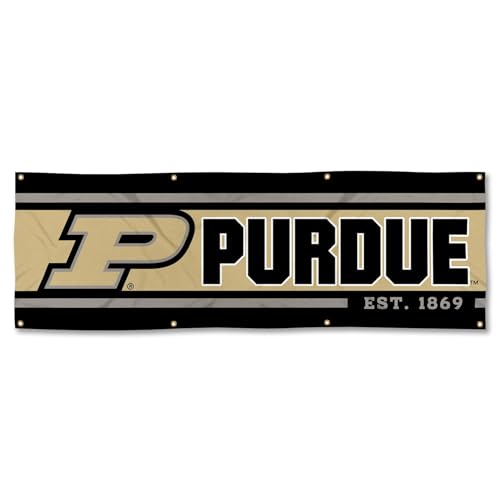 Pancarta Purdue Boilermakers 2 x 6 pies con acabados premium