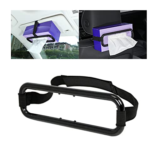 JNNJ Cinturón Elástico Soporte para Servilletas, Correa de Fijación Caja Pañuelos, Soporte Universal de Papel para Estante Coche, Multifuncional Soporte para Caja de Pañuelos Asiento Trasero