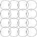 BlueCosto (20-Pack-Silver) Ultra Tough Stainless Steel String Wire Luggage Tags Loop Key Rings 600014