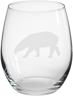 Tapir Engraved Stemless Tumbler Glass, Gift for Women, Gift for Men, Tapir Gift