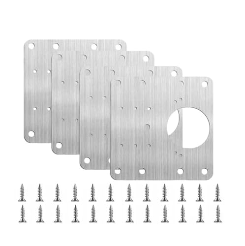 GUIPENG 1/2/4/10 pezzi Kit di piastra di riparazione for cerniera for porta di armadietto da cucina Piastra di montaggio for cerniere for ferramenta for mobili Piastra di fissaggio for cerniere(Jiaoli