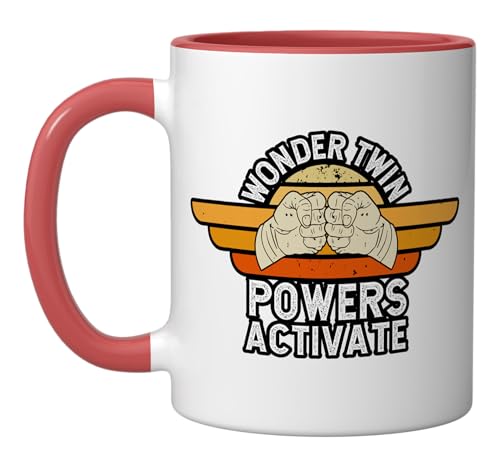 Taza de Cerámica Wonder Twin Powers Rojo/Blanco miniatura 1