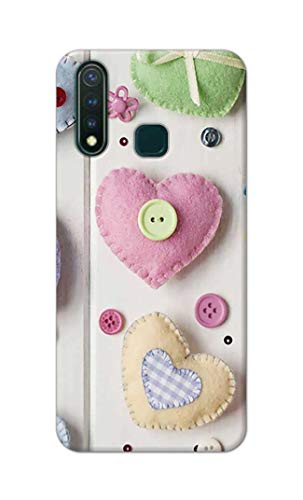 Image of PRINTFIDAA Heart Shape Hard Back Cover for Vivo Y19 / Vivo U3 (6.53 inch) Back Cover -(P6) KAT1010
