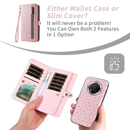 Pochette Honor 7Lite zippée anti-perte avec protège-écran inclus