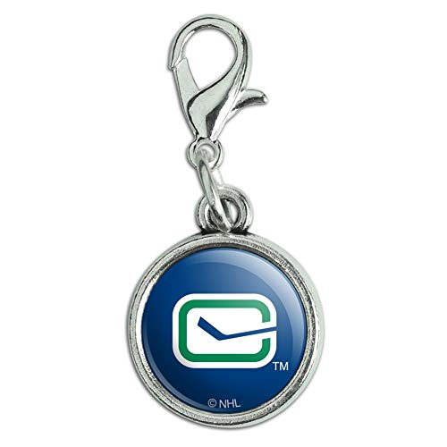 GRAPHICS & MORE NHL Vancouver Canucks Logo Antiqued Bracelet Pendant Zipper Pull Charm with Lobster Clasp