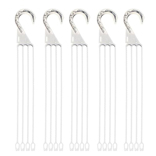 Ganchos para macetas de flores exteriores, cadena para plantas, 5 unidades, ultrarresistente, decoración exterior para pared, jardín y espacios verdes