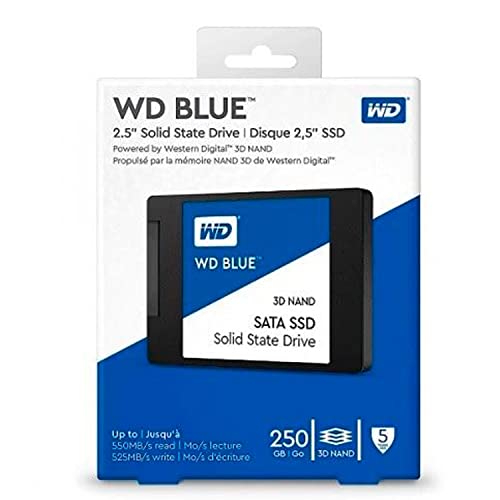 Image of Western Digital WD Blue 2.5 inch SATA SSD, 550MB /s R, 525MB /s W, 5 Y Warranty, 250GB