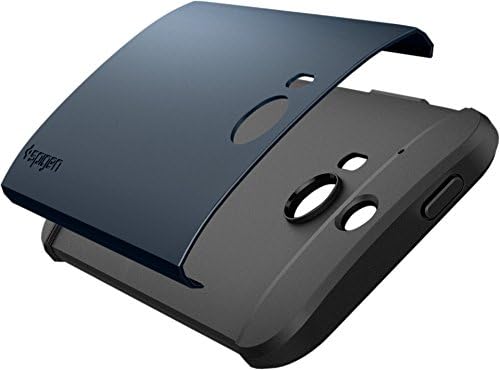 HTC One M8 Case, Spigen [AIR CUSHION] HTC One M8 Case Protective [Slim Armor] [Metal Slate] Air Cushioned Dual Layer Protective Case for The All New HTC One / HTC One M8 / HTC One 2 / HTC One 2014 (2014) - Metal Slate (SGP10812)
