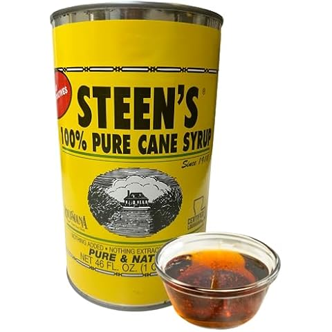 100% Pure Cane Syrup 46fl. Oz Can (Pack of 1) - No Additives - No Preservatives - Pure & Natural - Open Kettle - Louisiana's Trusted Brand for Over 100 Years - By Steen's Cover