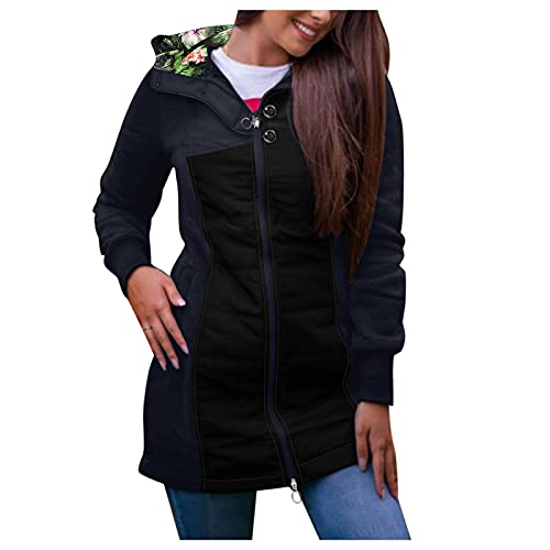 Sweat-shirt femme regular fit contre le froid automnal pull à capuche chaud style athleisure