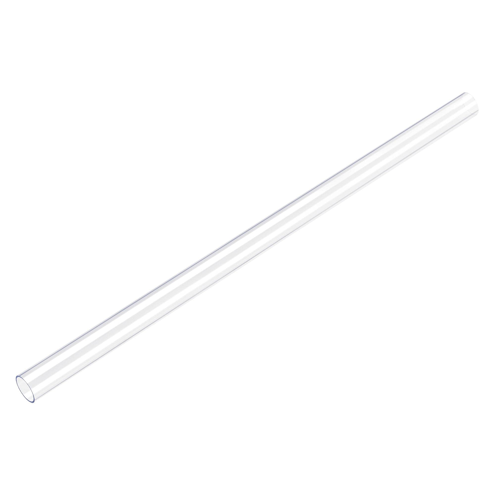 uxcell Rigid Round Clear Tubing 11mm ID x 12mm OD x 1Ft Length 2PCS