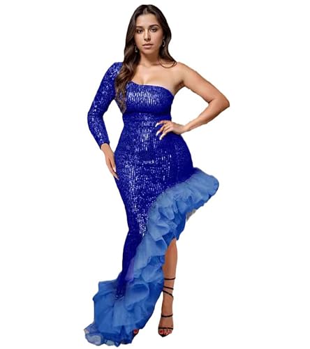 Image of Nagfar Women Rhinestone Sequin Birthday Party Sexy New Year Formal Dress