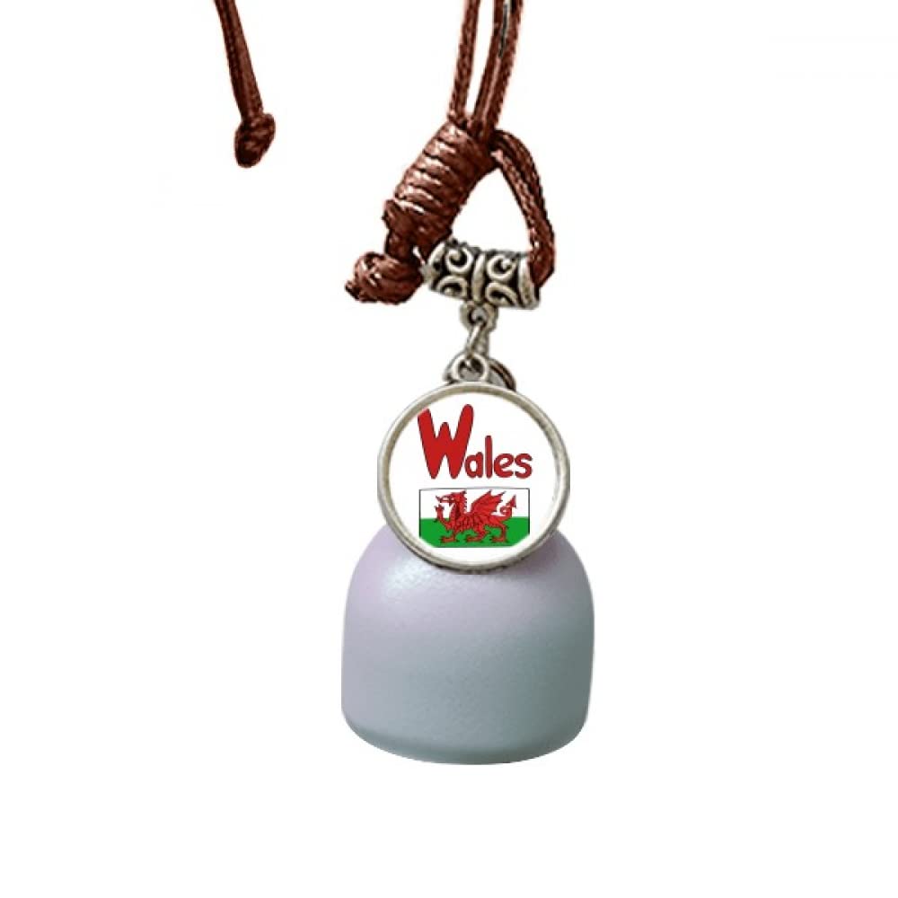 Carillon pour voiture drapeau gallois rouge et vert comme suspension rétro