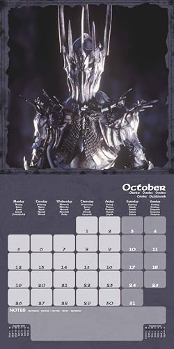 Pyramid International LORD OF THE RINGS (LOTR) 2026 Square Wall Calendar – Official 16-Month Middle-earth Calendar with Epic Movie Imagery – Gift for Fantasy Fans & Tolkien Collectors - Image 7