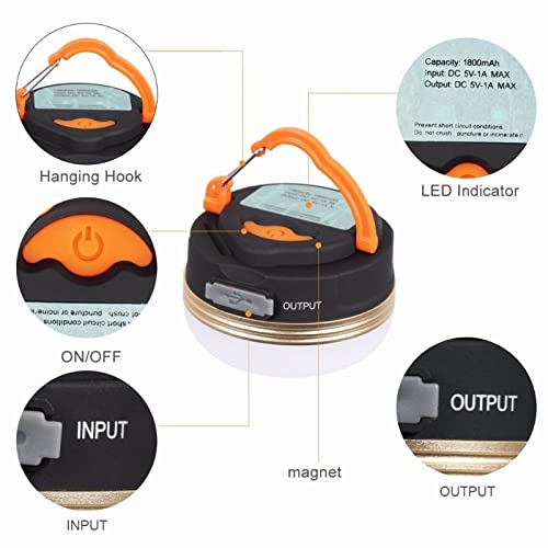 Lanterne tentes 3W avec suspension USB pour éclairage nomade