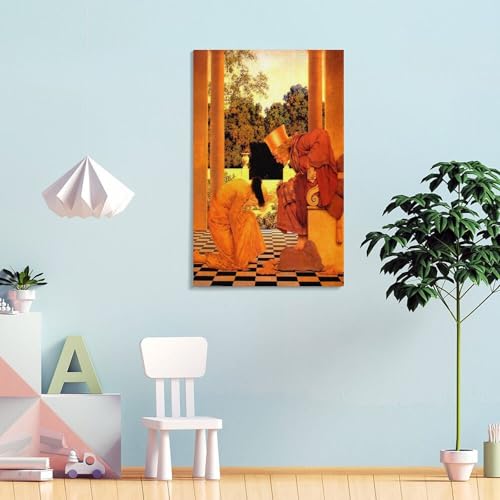 Impression Maxfield Ursula agenouillee devant Pompdebile tableau sur toile premium - 4