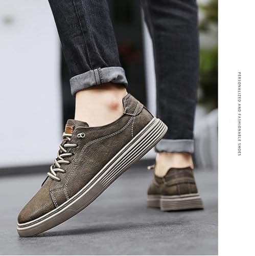Men's Classic Business Leather Breathable Fashion Sneakers Casual Comfort Slip Resistant Lace-Up Oxford Shoes4