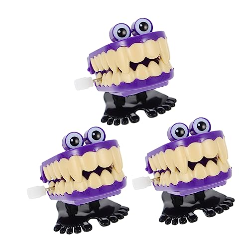 Yardwe 3pcs Creative Clockwork Teeth Plaything Fun Wind Up for Unique Chattering Engaging and Imaginative Play for Boys for Parties and Random Color