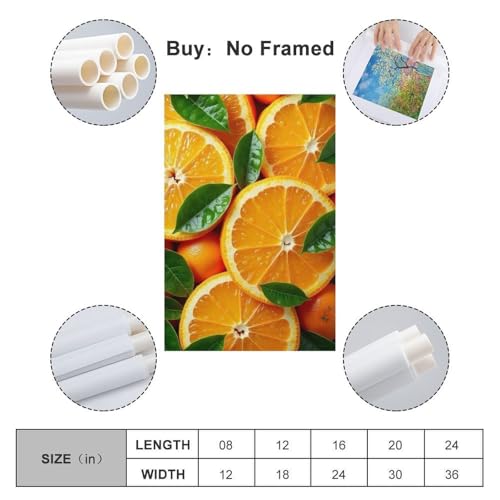 Tranches de fruits d'art moderne tableau suspendu 60x90 - 2