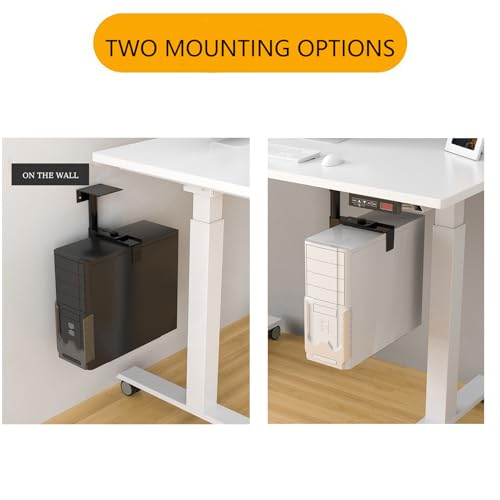 Support PC sous bureau pour libérer de l'espace de table et protéger l'ordinateur de la poussière - 6