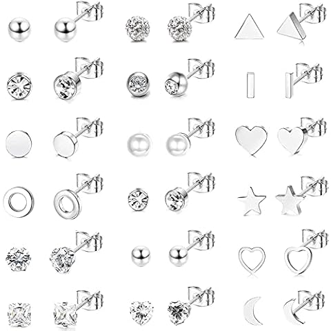 Pendientes de Tuerca de Acero Inoxidable Adramata Cover