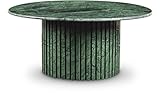 Meridian Furniture 248Green-CT Genoa Collection Art Deco Coffee Table with Handcrafted Genuine Marble, Green Marble, 36' W x 36' D x 16' H, Green