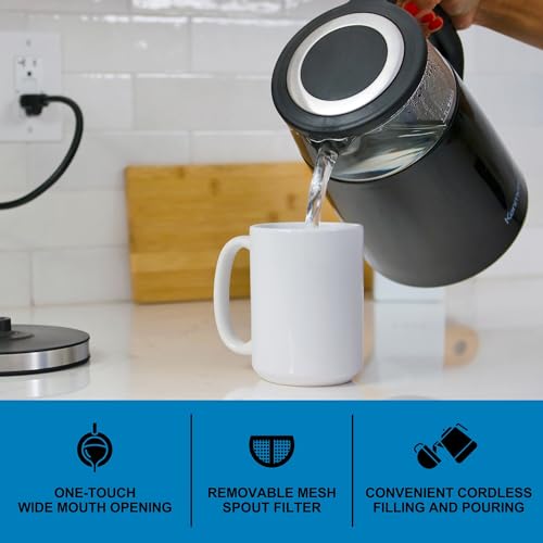 Kenmore Tetera Eléctrica Digital Inalámbrica 1.7L Negra miniatura 6