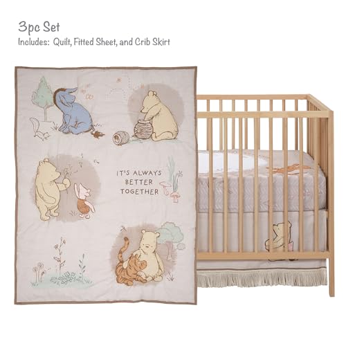Lambs & Ivy Disney Baby Pooh Bear & Pals Cotton 3Piece Nursery Crib Bedding Set - Image 3