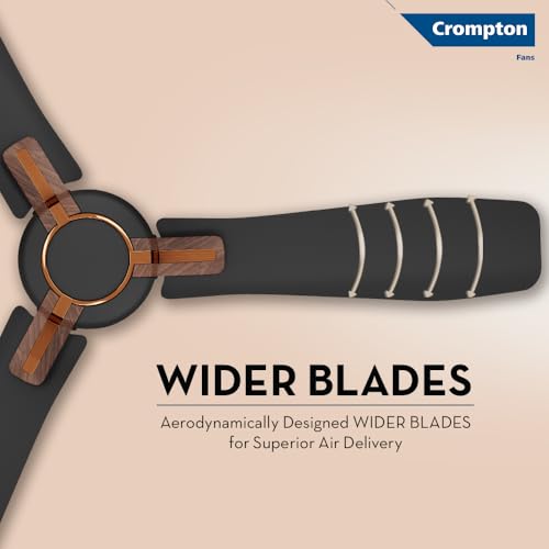 Image of Crompton HIGHSPEED SANTOS ANTIDUST 1200 mm (48 inch) Ceiling Fan (Matte Black) Star rated energy efficient fans