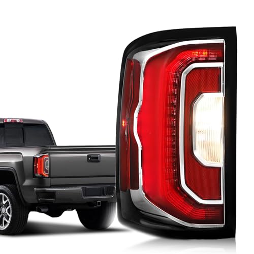 calisay LED Tail Light Compatible with 2016 2017 2018 GMC Sierra 1500 Denali SLT Taillight Rear Brake Reversing Lamp Assembly Replace OEM#84365930 84233587 Left Driver Side