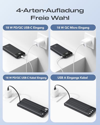 Orfeika Power Bank 20000mAh, PD 20W Powerbank mit Schnellladefunktion – Ansicht 8