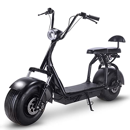 SAY YEAH Fat Tire Electric Scooter for Adults - 25 mph, 1000w, 60V with 2 Seat,...