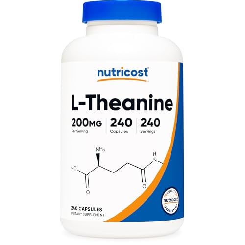 Nutricost L-Theanine 200mg, 240 Capsules – Double Strength